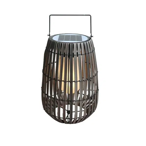 Modern Rustic Rattan Weaving Portable Outdoor Waterproof Solar LED Lawn Landscape Light - Image 16
