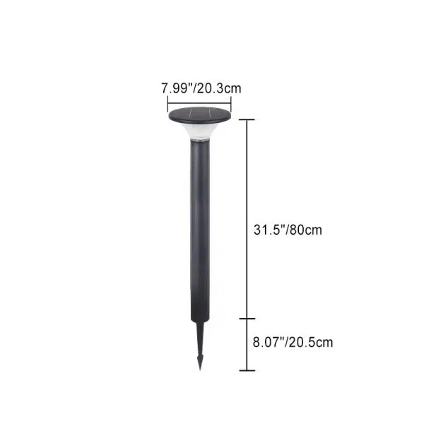 Modern Minimalist Waterproof Solar Round Square Ground Plug PC Aluminum LED Outdoor Light For Garden - Image 5