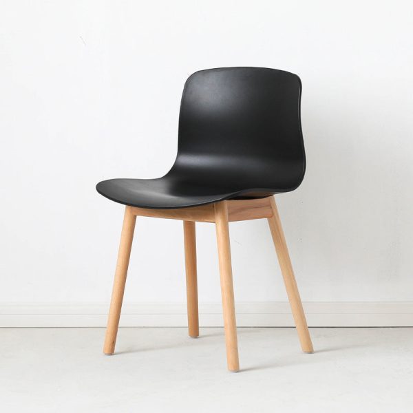 Contemporary Nordic Curved Square PP Wood Dining Chair Backrest For Dining Room - Image 13