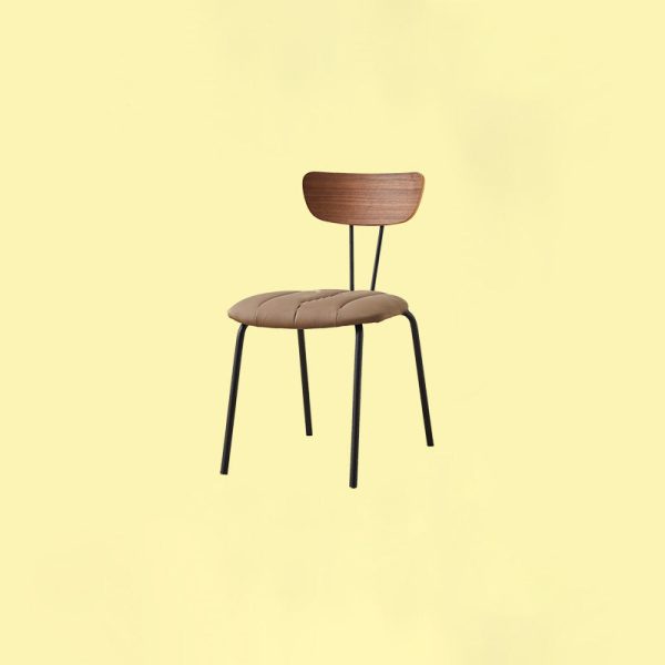 Contemporary Luxury Square PU Leather Carbon Steel Dining Chair Backrest For Dining Room - Image 16