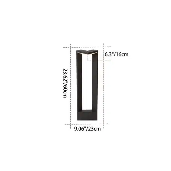 Modern Minimalist Waterproof Rectangular Aluminium Acrylic LED Landscape Lighting Outdoor Light For Outdoor Patio - Image 7