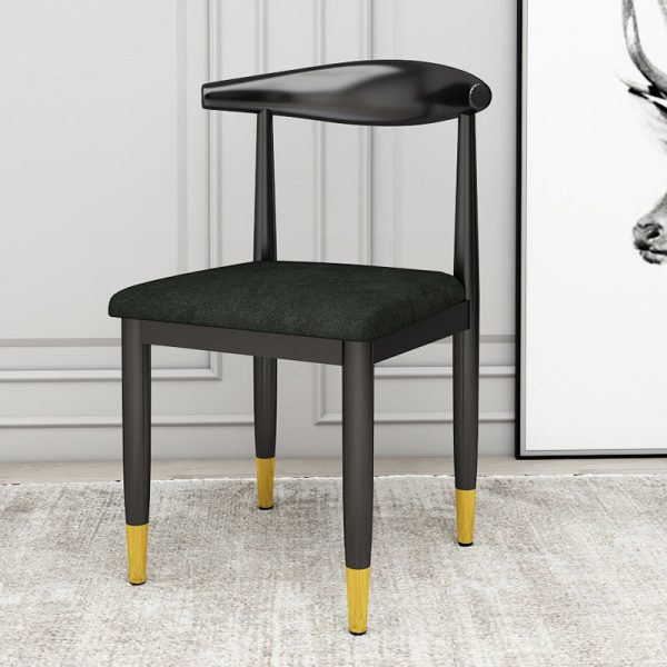 Contemporary Luxury Square PU Leather Dining Chair Backrest For Dining Room - Image 2