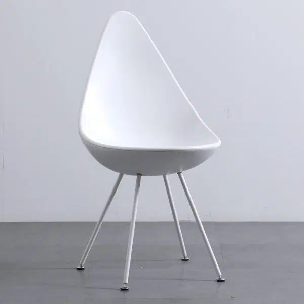 Contemporary Creative Water Drop Shape Plastic Dining Chair Backrest For Dining Room - Image 2