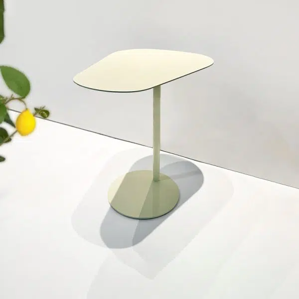 Contemporary Creative Irregular Geometric Round Iron End Table For Living Room - Image 14