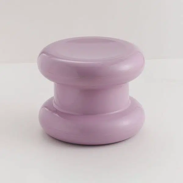 Contemporary Scandinavian Cylinder Frame Plastic Acrylic Vanity Stool 1-Leg For Bedroom - Image 18