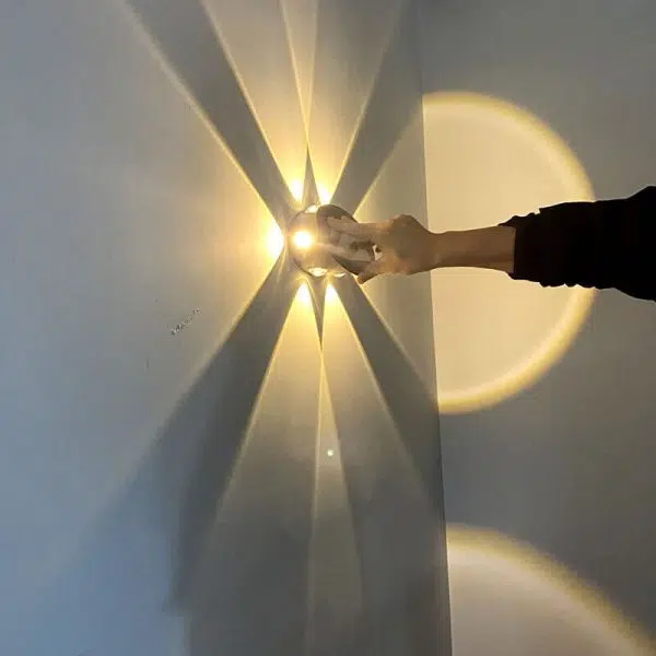 Modern Round Tempered Glass Waterproof Solar LED Outdoor Garden Wall Sconce Lamp - Image 8