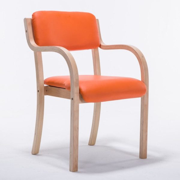 Contemporary Nordic Wood Cotton Linen Fabric Leather Velvet Sponge Square Dining Chair Backrest Armrest For Dining Room - Image 13