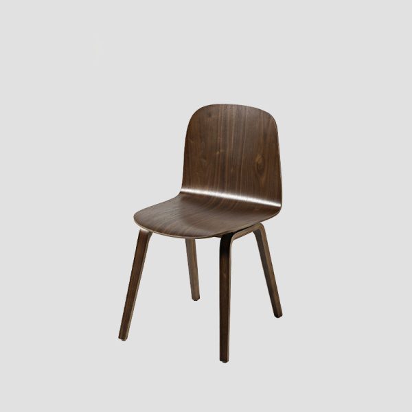 Contemporary Nordic Square Solid Wood Backrest Dining Chair For Dining Room - Image 16