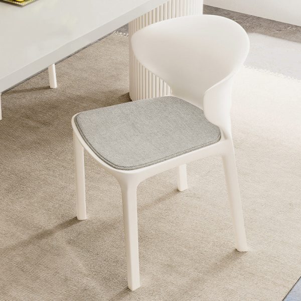 Contemporary Scandinavian PP Plastic Velvet Square Ergonomivally Design Stackable Dining Chair Backrest For Dining Room - Image 17