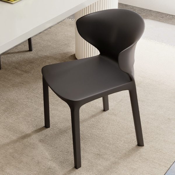 Contemporary Scandinavian PP Plastic Velvet Square Ergonomivally Design Stackable Dining Chair Backrest For Dining Room - Image 20