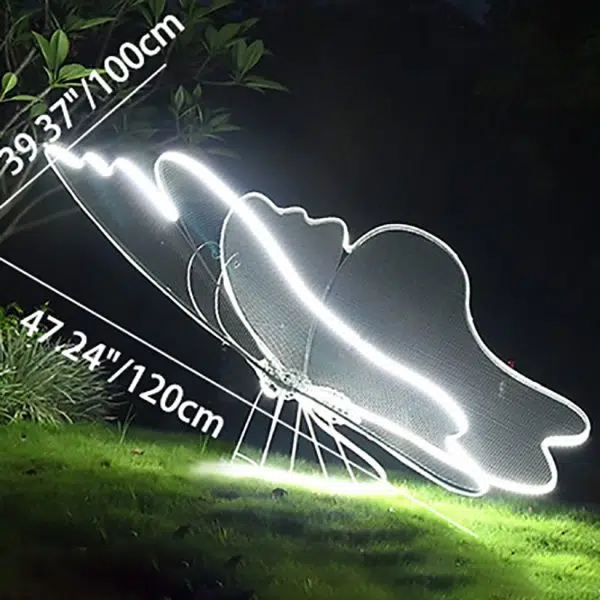 Modern Art Deco Waterproof Fiberglass Butterfly LED Landscape Lighting Outdoor Light For Garden - Image 8