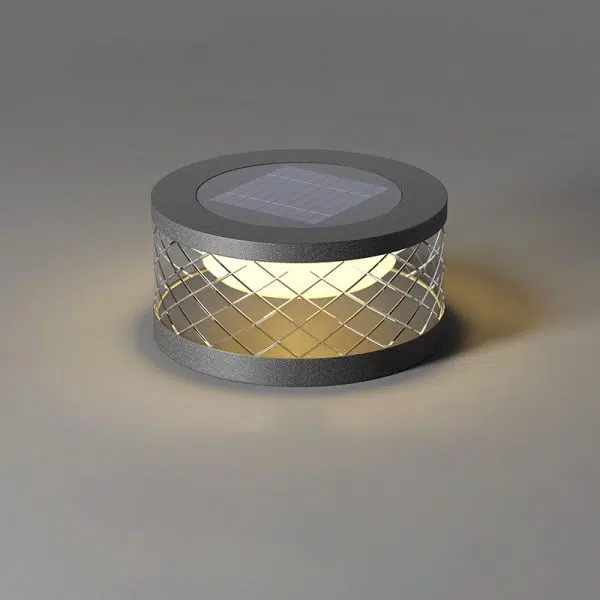 Modern Simplicity Stainless Steel Solar Round LED Outdoor Landscape Light For Garden - Image 19