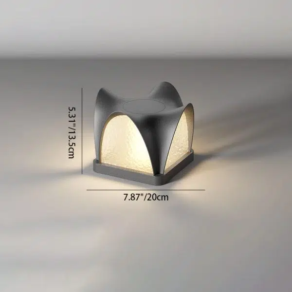 Modern Art Deco Solar Curve Cube LED Outdoor Landscape Light For Garden - Image 8