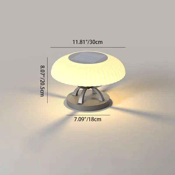 Contemporary Industrial Waterproof Stainless Steel PE Mushroom Design LED Post Lamp Landscape Light For Outdoor Patio - Image 5