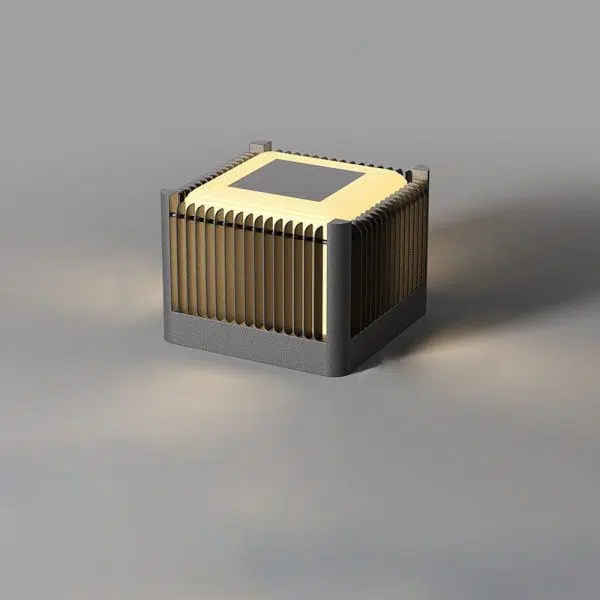 Modern Simplicity Solar Square Cube Stainless Steel Round LED Outdoor Landscape Light For Garden - Image 14