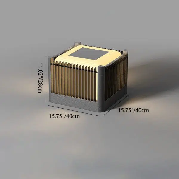 Modern Simplicity Solar Square Cube Stainless Steel Round LED Outdoor Landscape Light For Garden - Image 7