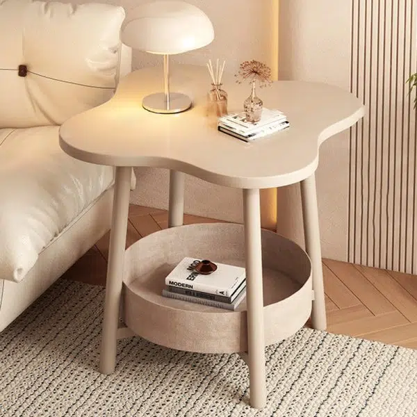 Contemporary Creative Floral Clover Iron End Table Storage Basket For Living Room - Image 17