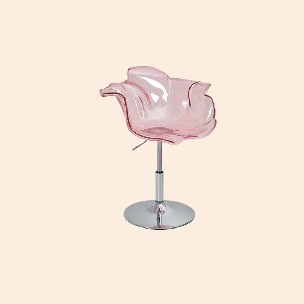 Contemporary Creative Petal Shape Acrylic Liftable Dining Chair Backrest Armrest For Dining Room - Image 15
