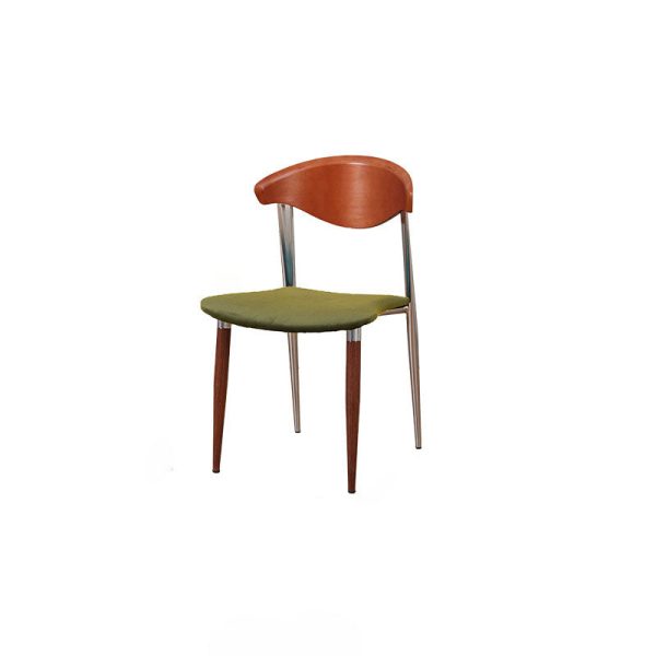 Contemporary Retro Beech Wood Iron Velvet Sponge Square Curved Dining Chair Backrest For Dining Room - Image 21