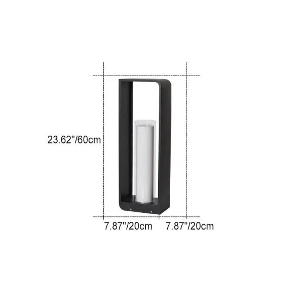 Modern Minimalist Square Frame Stainless Steel Acrylic LED Waterproof Lawn Landscape Light For Outdoor Patio - Image 8