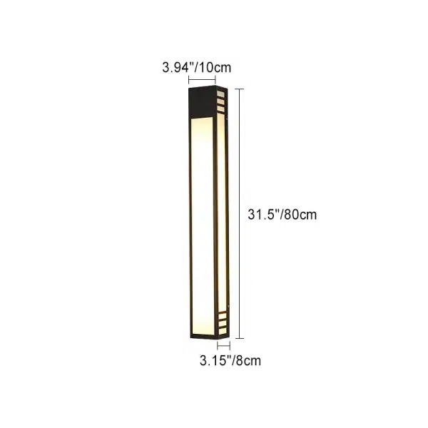 Contemporary Simplicity Stainless Steel Acrylic Column LED Waterproof Wall Sconce Lamp For Outdoor Patio - Image 5