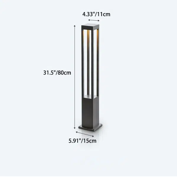 Modern Minimalist Waterproof Cylinder Square Aluminum LED Landscape Light For Garden - Image 7