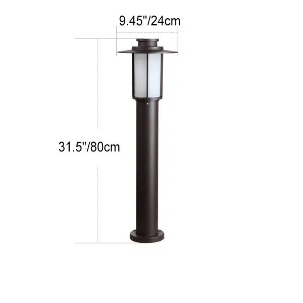 Outdoor Waterproof Coffee Cylinder Lantern 1-Light Patio Landscape Light - Image 7