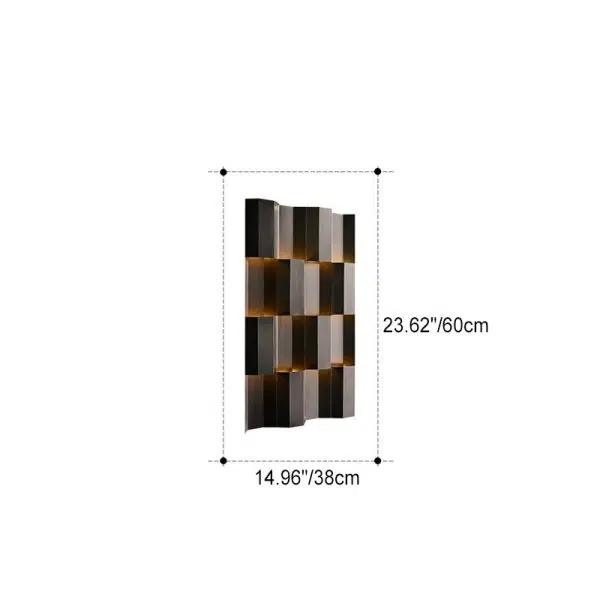 Contemporary Retro Waterproof Aluminum Rectangular LED Wall Sconce Lamp For Outdoor Patio - Image 5