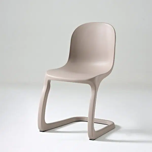 Contemporary Scandinavian Bow Frame Plastic Billet Steel Dining Chair Backrest For Dining Room - Image 17
