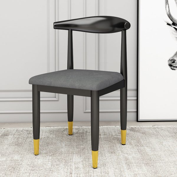 Contemporary Luxury Square PU Leather Dining Chair Backrest For Dining Room - Image 3