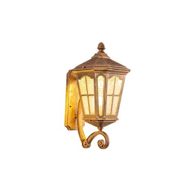 European Outdoor Lantern Aluminum Glass Waterproof 1-Light Wall Sconce Lamp - Image 4