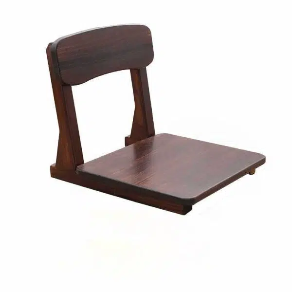 Traditional Japanese Square Paulownia Wood Cotton Linen Chair Tatami Backrest For Entertainment Room - Image 24