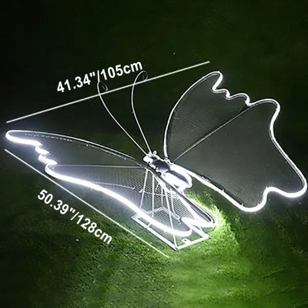 Modern Art Deco Waterproof Fiberglass Butterfly LED Landscape Lighting Outdoor Light For Garden - Image 7