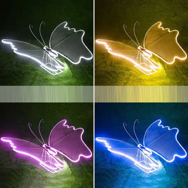 Modern Art Deco Waterproof Fiberglass Butterfly LED Landscape Lighting Outdoor Light For Garden - Image 21
