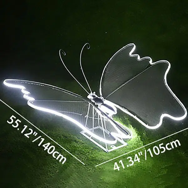Modern Art Deco Waterproof Fiberglass Butterfly LED Landscape Lighting Outdoor Light For Garden - Image 9