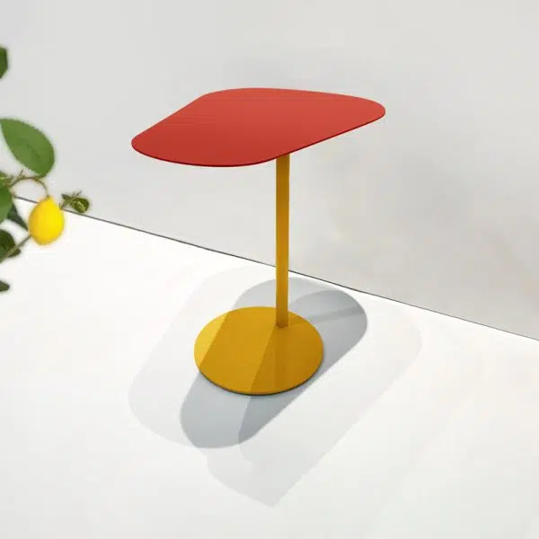 Contemporary Creative Irregular Geometric Round Iron End Table For Living Room - Image 16