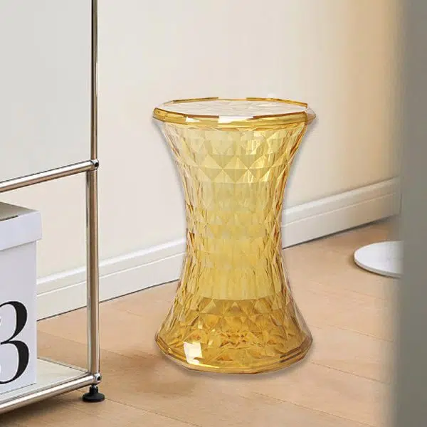 Contemporary Nordic Column Acrylic Chair Backless Armless For Living Room - Image 12