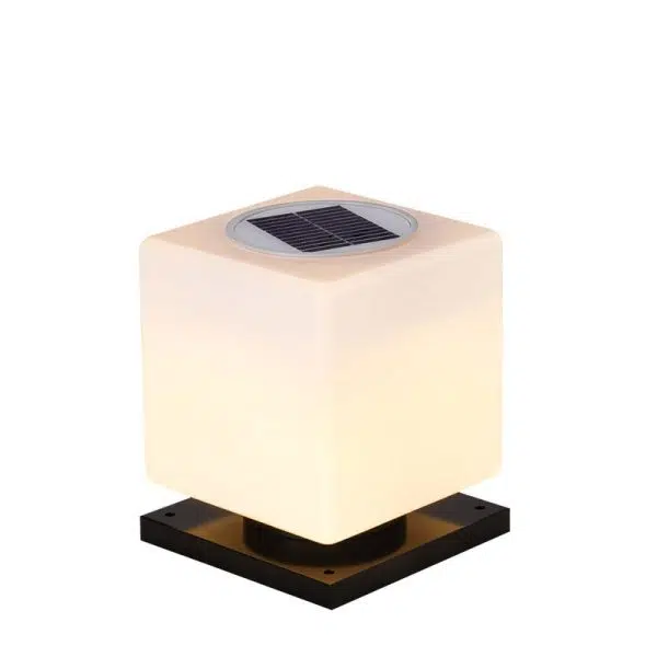 Modern Simple Solar Square Post Head Light LED Outdoor Waterproof Garden Landscape Light - Image 6