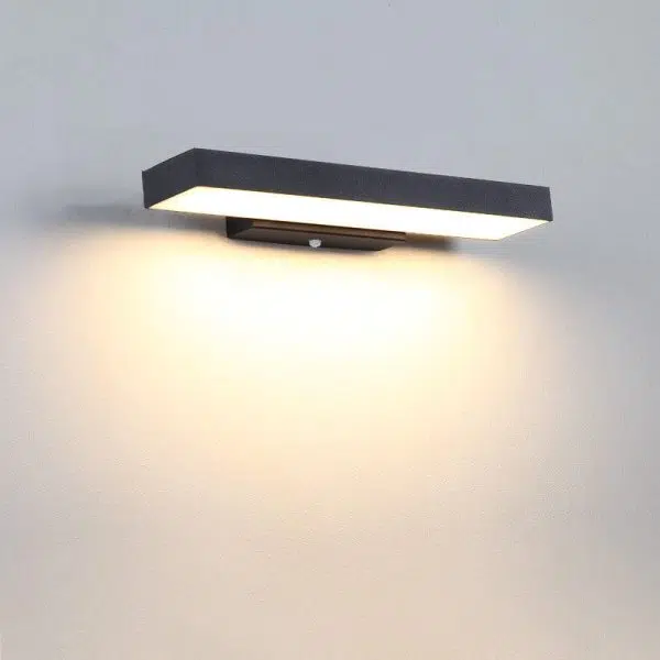 Modern Minimalist Rectangular Flat LED Sensor Outdoor Waterproof Wall Sconce Lamp - Image 17