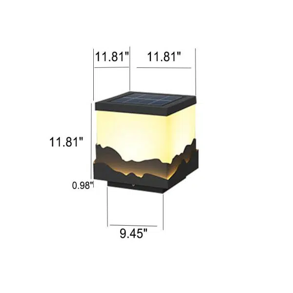 Modern Chinese Solar Square Landscape Outdoor Waterproof Post Head Landscape Light - Image 7
