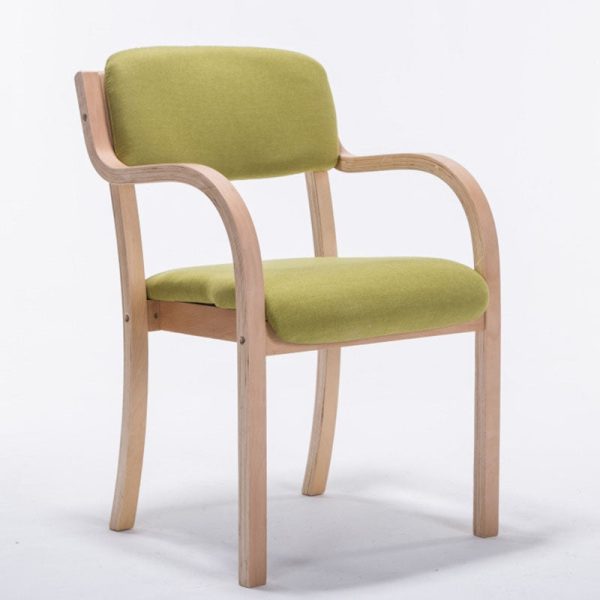 Contemporary Nordic Wood Cotton Linen Fabric Leather Velvet Sponge Square Dining Chair Backrest Armrest For Dining Room - Image 15