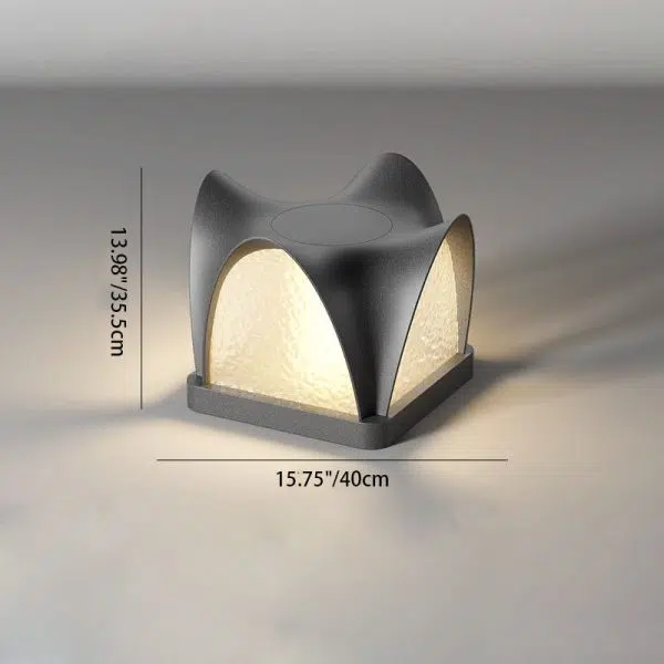Modern Art Deco Solar Curve Cube LED Outdoor Landscape Light For Garden - Image 10