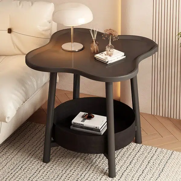 Contemporary Creative Floral Clover Iron End Table Storage Basket For Living Room - Image 18