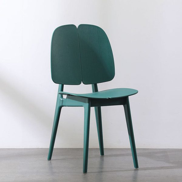 Contemporary Scandinavian Plastic Steel Metal Square Dining Chair Backrest For Dining Room - Image 5