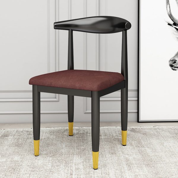 Contemporary Luxury Square PU Leather Dining Chair Backrest For Dining Room - Image 4