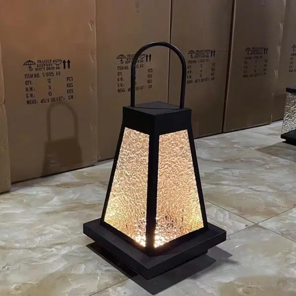 Modern Minimalist Waterproof Solar Trapezoidal Hardware Acrylic 1-Light Landscape Light For Garden - Image 10