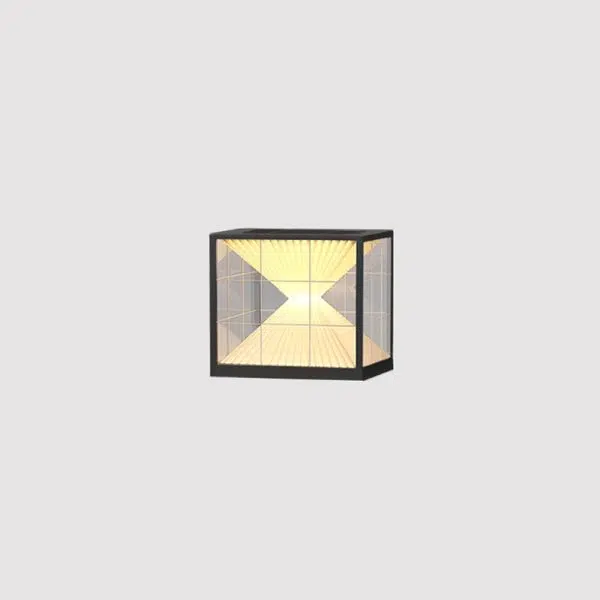 Modern Creative Hourglass Rectangular Acrylic Stainless Steel Outdoor Waterproof Door Post Light - Image 18