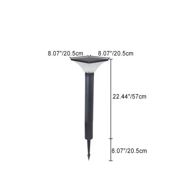 Modern Minimalist Waterproof Solar Round Square Ground Plug PC Aluminum LED Outdoor Light For Garden - Image 6