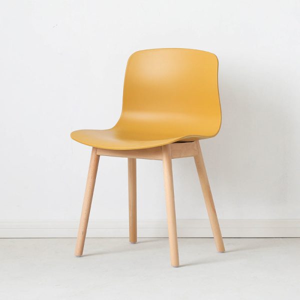 Contemporary Nordic Curved Square PP Wood Dining Chair Backrest For Dining Room - Image 15