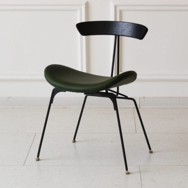 Contemporary Industrial Ant Arch Wood Rebar Leather Fabric Sponge Dining Chair Backrest For Dining Room - Image 17